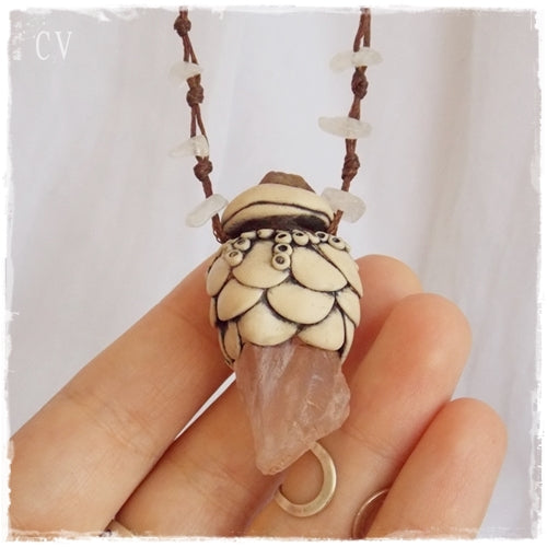 Rose Quartz Gemstone Healing Necklace