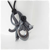 Black Rose Hematite Pendant