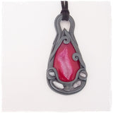 Healing Crystal Polymer Clay Pendant