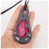 Protection Stone Artistic Polymer Clay Pendant