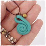 Mini Polymer Clay Spiral Necklace
