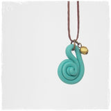 Minimalistic Turquoise Necklace made Of Polymer Clay