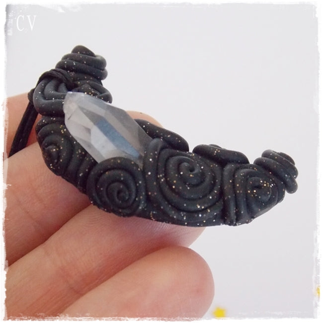 Quartz Crystal Moon Pendant Necklace