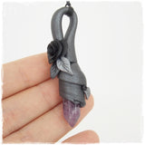 Amethyst Point Crystal Pendant Necklace