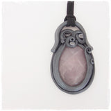 Rose Quartz & Hematite Pendant Necklace*