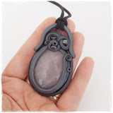 Rose Quartz & Hematite Pendant Necklace*