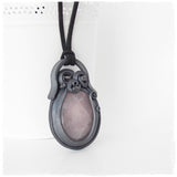 Rose Quartz & Hematite Pendant Necklace*