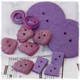 Purple Polymer Clay Buttons