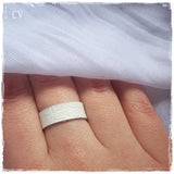 White Leather Promise Ring