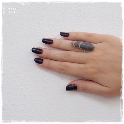 Grey Statement Rock Ring ~