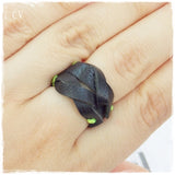 Dark Blue Naytrcal Leather Ring