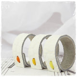 Hypoallergenic White Leather Ring