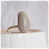 Grey Natural Stone Ring ~