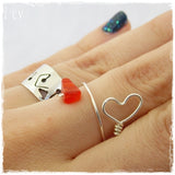 Dainty Wire Heart Ring