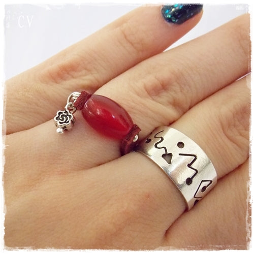 Carnelian Stone Promise Ring