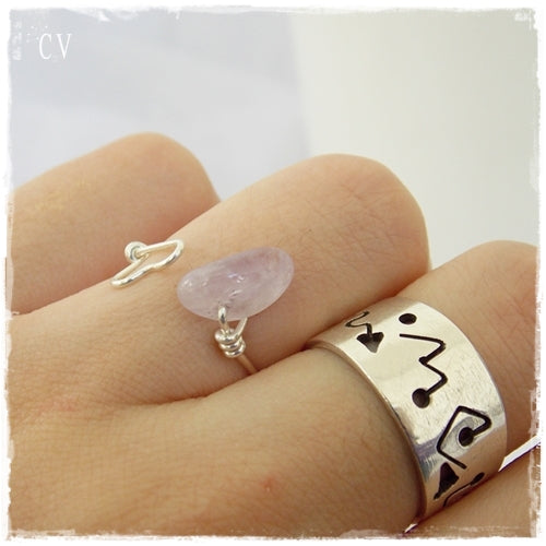 Amethyst Gemstone Dainty Ring