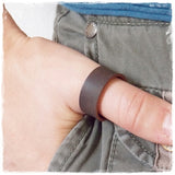 Brown Leather Ring for Men