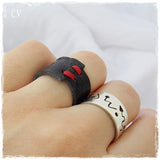 Engragement Gothic Leather Ring