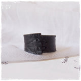 Wide Leather Ring Band