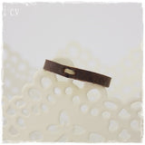 Skinny Brown Leather Ring