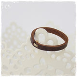 Skinny Brown Leather Ring