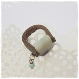 Jade Stone Leather Ring