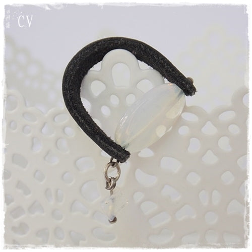 Rainbow Opalite Leather Ring