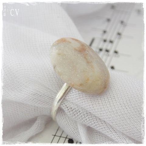 Greek Beach Stone Ring ~