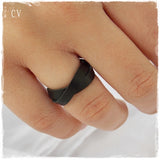 Black Leather Ring