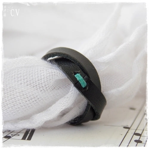 Braided Leather Ring