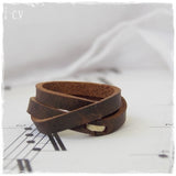 Brown Leather Wrap Promise Ring