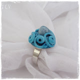 Polymer Clay Aquamarine Ring