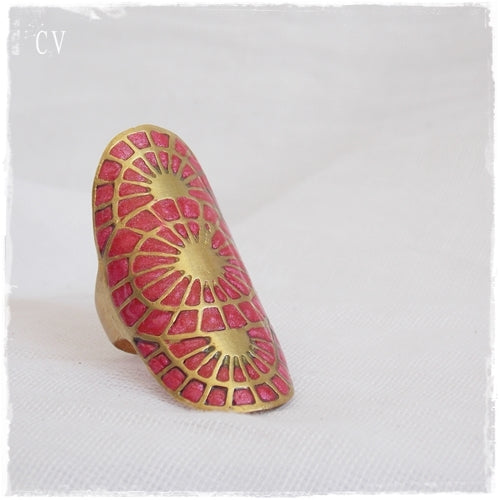 Brass Shield Ring