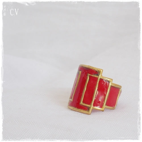 Brass Cage Knuckle Ring
