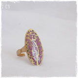 Filigree Floral Brass Ring