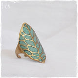 Turquoise Leaf Ring