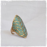 Brass Leaf Ring