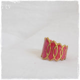 Geometric Pink Ring