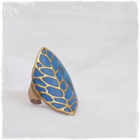 Brass Leaf Ring