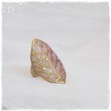 Iridescent Brass Leaf Ring