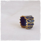 Navy Blue Brass Ring