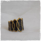 Geometric Brass Knuckle Ring
