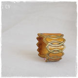 Mustard Yellow Geometric Ring