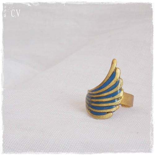Sky Blue Brass Ring