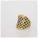 Handmade Artistic Brass Cut Out Ring