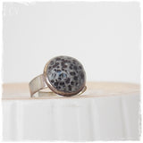 Silver Full Moon Adjustable Ring