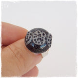 Triple Moon Polymer Clay Ring