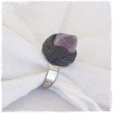 Amethyst Polymer Clay Ring