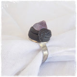 Crescent Moon Amethyst Ring