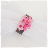 Pink Lilies Leather Ring